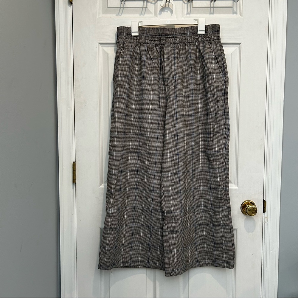 Madewell Plaid Wide Leg Trouser